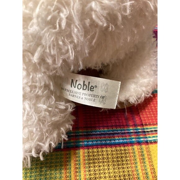 Barnes & Noble Dog Terrier Puppy Plush Cream White Brown Stuffed Animal “Noble” - Picture 7 of 12